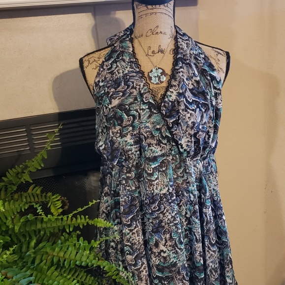 Pure Energy black/white/ turquoise tank top - Picture 6 of 7